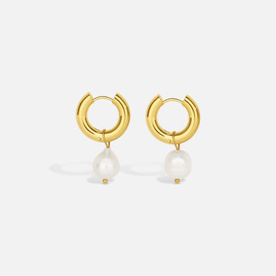 PEARL DROP EARRINGS GOLD