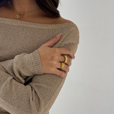 RIPPLE RING GOLD