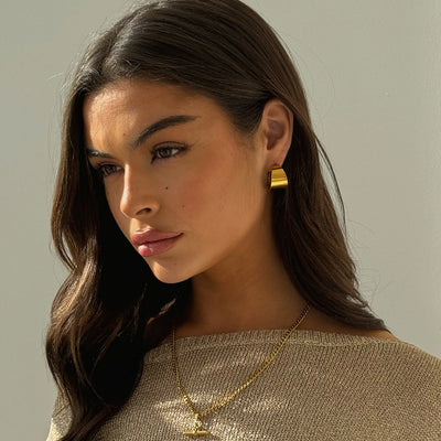 GLOSSY HOOPS GOLD