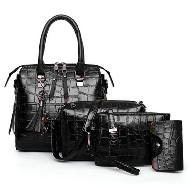 Olivia™ Everyday Elegance | Modern Classic 4-Piece Leather Bag Set