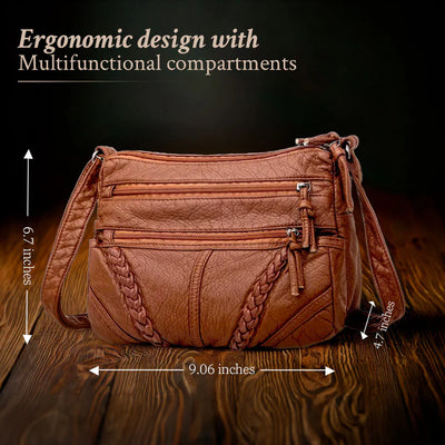 Zoe™ Classic Harmony | Stylish Compact Leather Bag