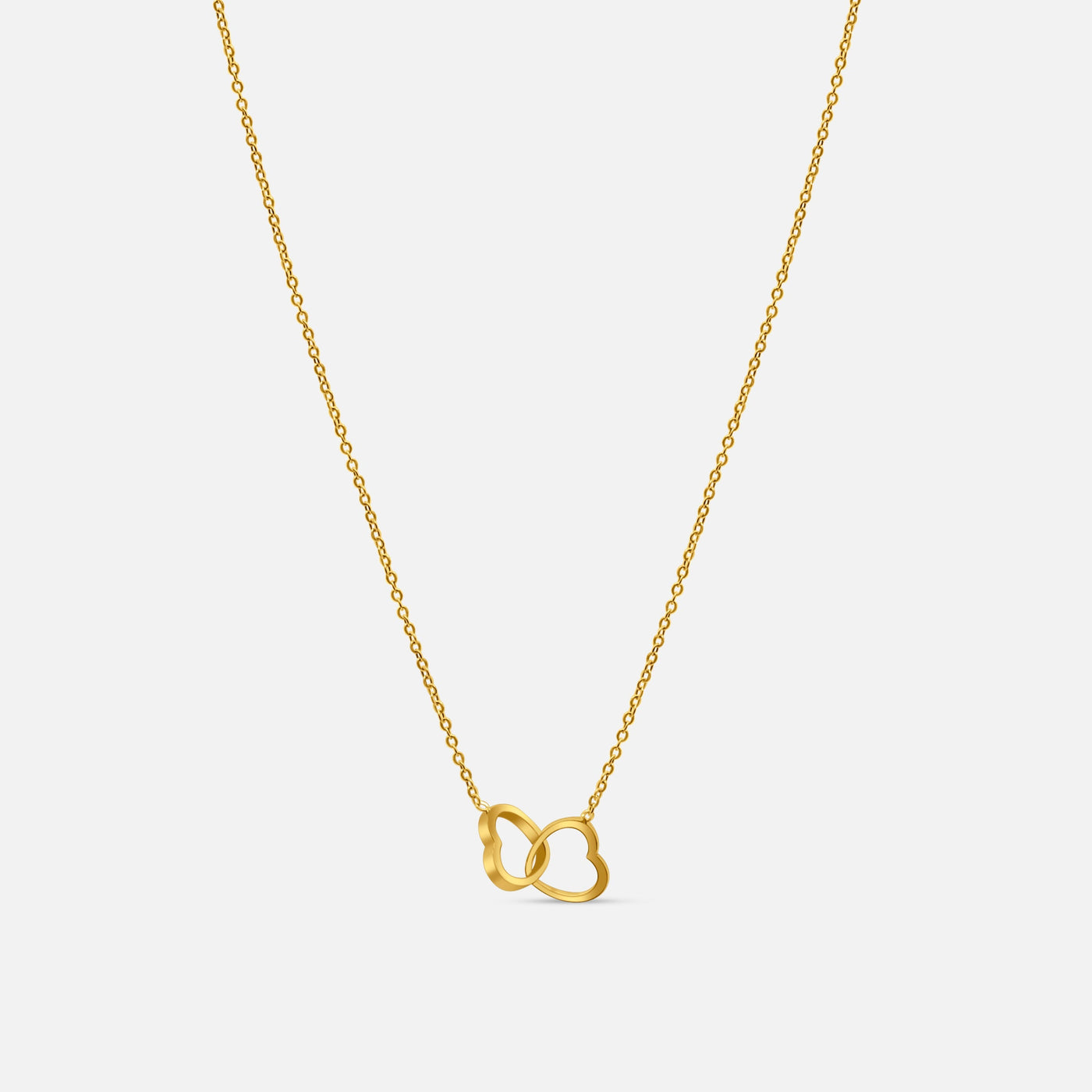 Interlock Heart Necklace - Gold