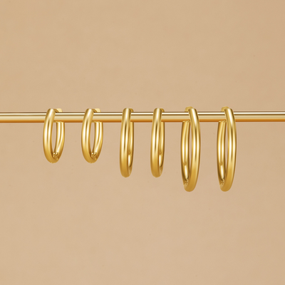 Triple Hoop Earrings Set