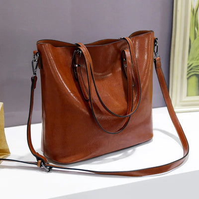 Nicole's™ Elegance | Vintage Shoulder Leather Handbag